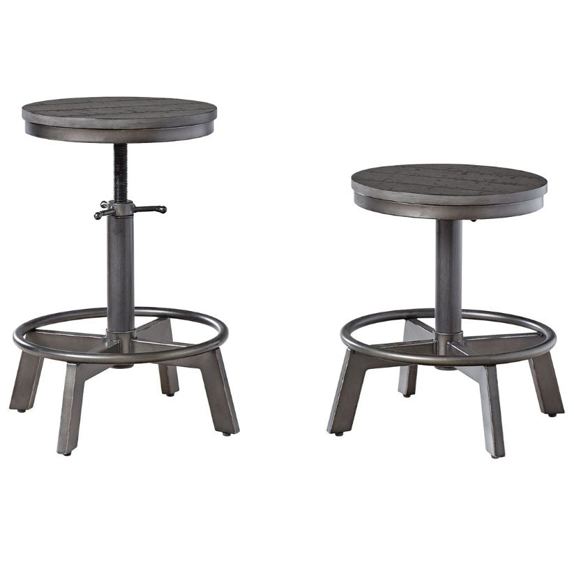 Torjin - Gray - Swivel Stool (Set of 2)