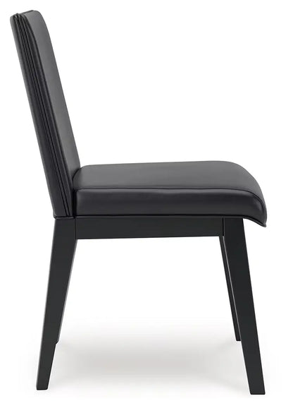 Jettaya - Black - Dining Upholstered Side Chair (Set of 2)-8