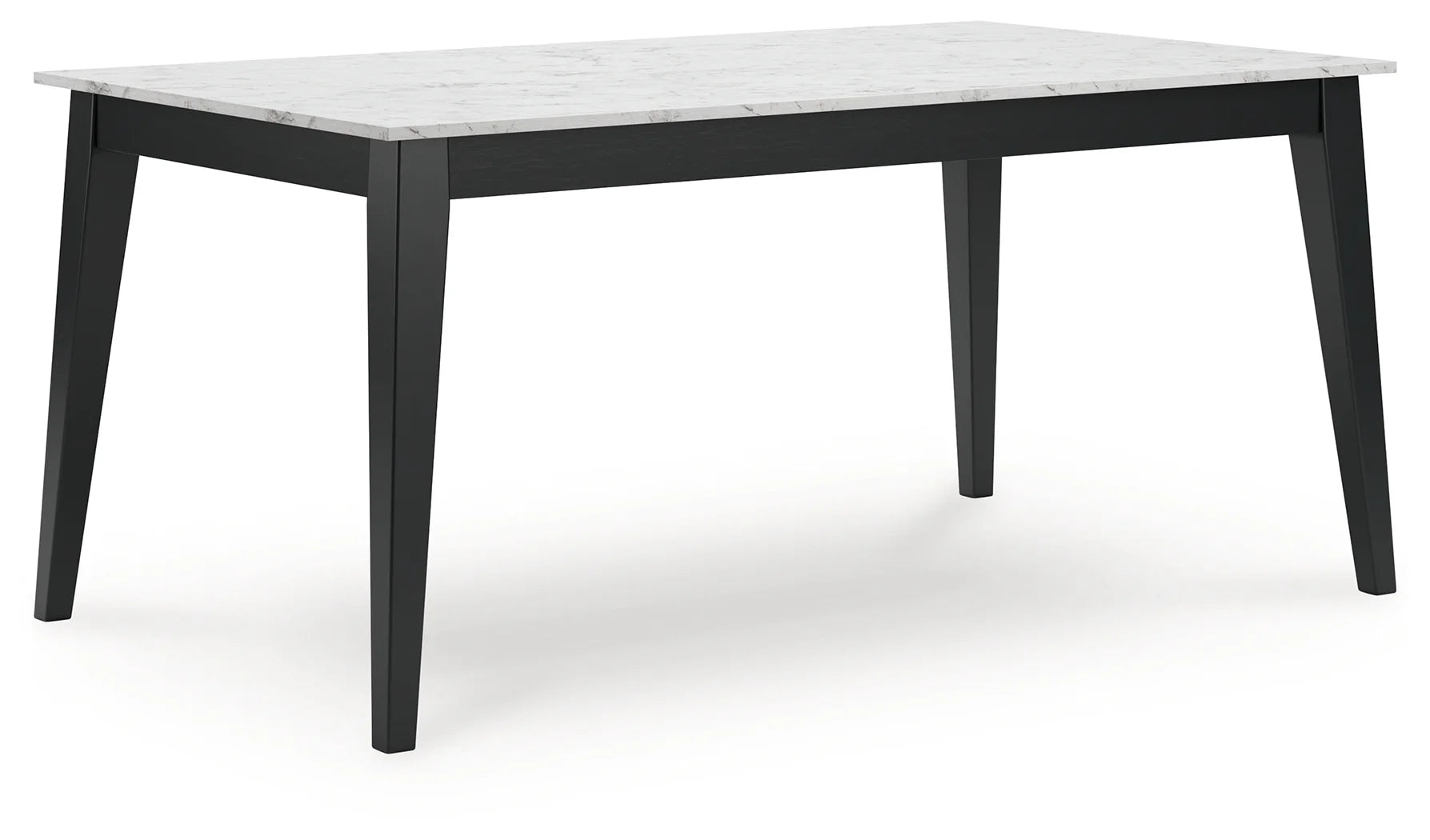 Jettaya Black / White Rectangular Dining Room Table Furniture