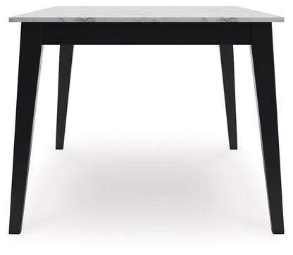 Jettaya - Black / White - Rectangular Dining Room Table-5