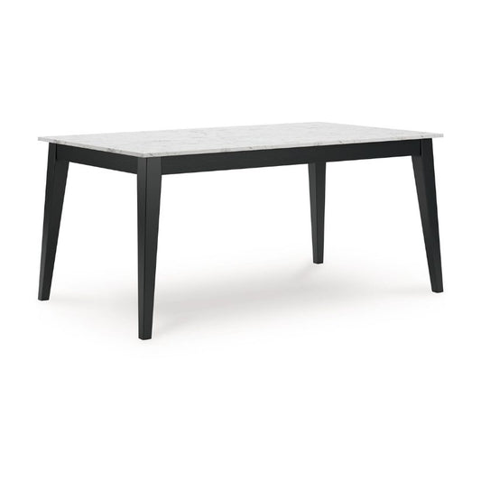 Jettaya - Black / White - Rectangular Dining Room Table