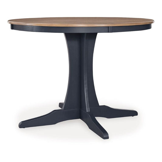 Landocken - Brown / Blue - Round Dining Room Table