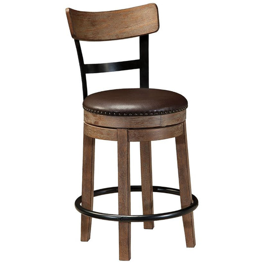 Pinnadel - Light Brown - Uph Swivel Barstool