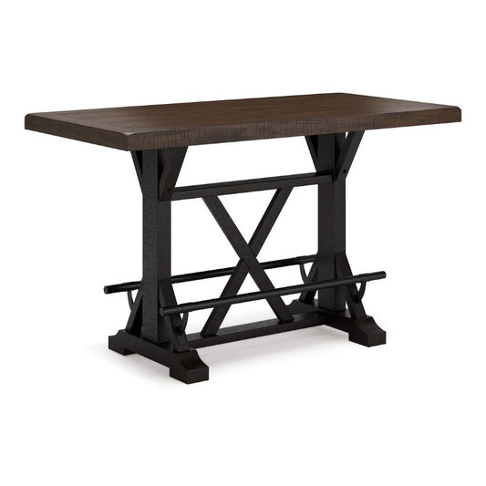 Valebeck - Black / Brown - Rectangular Dining Room Counter Table