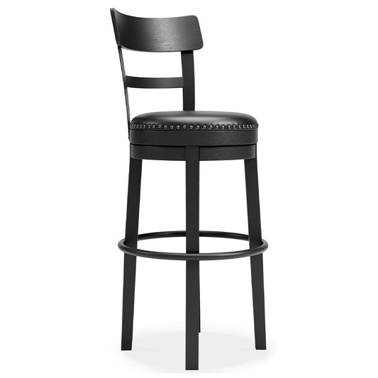 Valebeck - Black - Tall Uph Swivel Barstool