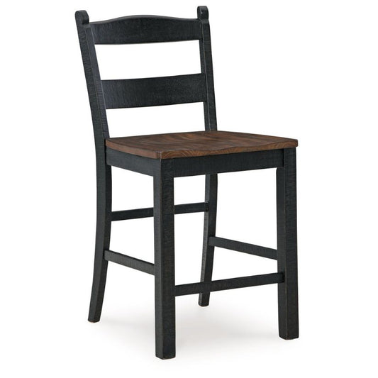 Valebeck - Black / Brown - Barstool (Set of 2)