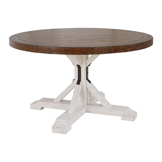 Valebeck - White / Brown - Dining Table