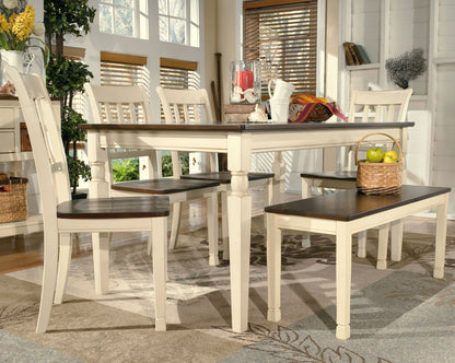 Whitesburg - Brown / Cottage White - Rectangular Dining Room Table