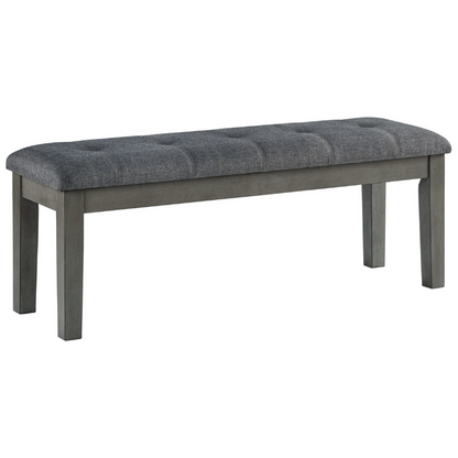 Hallanden - Black / Gray - Large Uph Dining Room Bench