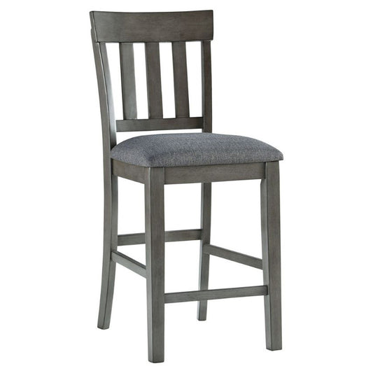 Hallanden - Black / Gray - Upholstered Barstool (Set of 2)