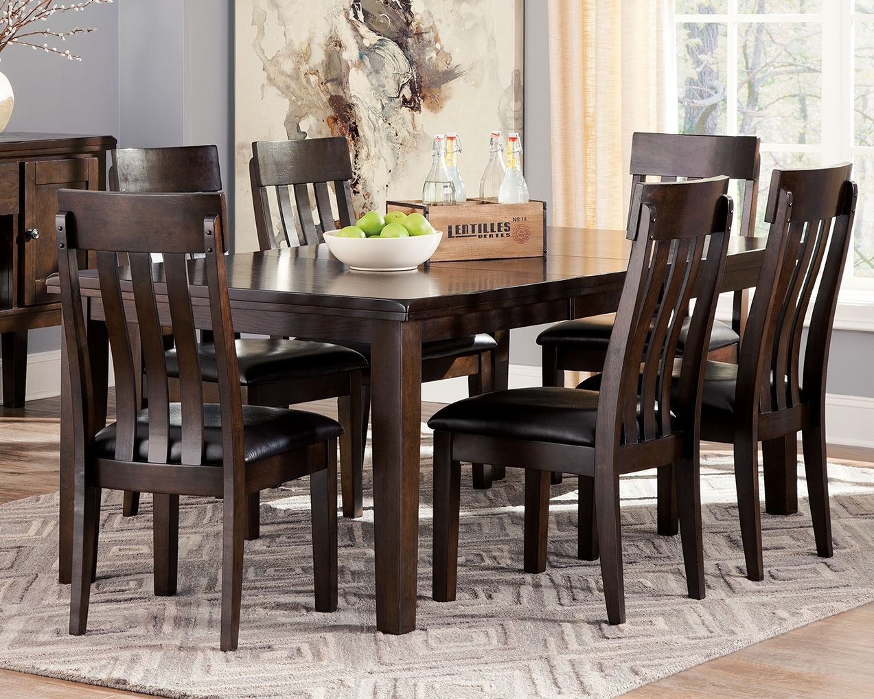 Haddigan - Dark Brown - Rect Dining Room Ext Table