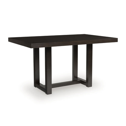 Neymorton - Dark Grayish Brown - Rectangular Dining Room Counter Table