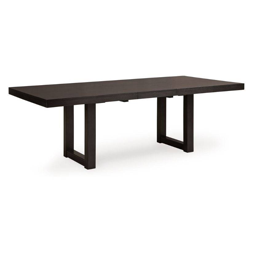 Neymorton - Dark Grayish Brown - Rectangular Dining Room Butterfly Extension Table