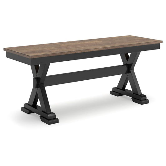 Wildenauer - Brown / Black - Large Dining Room Bench