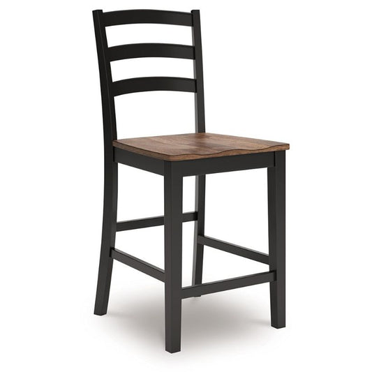 Wildenauer - Brown / Black - Barstool (Set of 2)