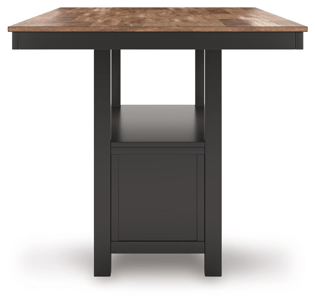 Wildenauer - Brown / Black - Rectangular Dining Room Counter Table