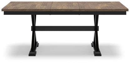 Wildenauer - Brown / Black - Rectangular Dining Extension Table Table