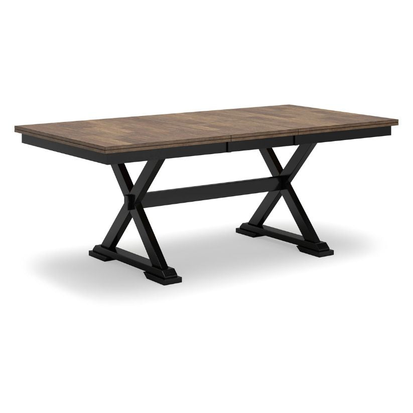 Wildenauer - Brown / Black - Rectangular Dining Extension Table Table