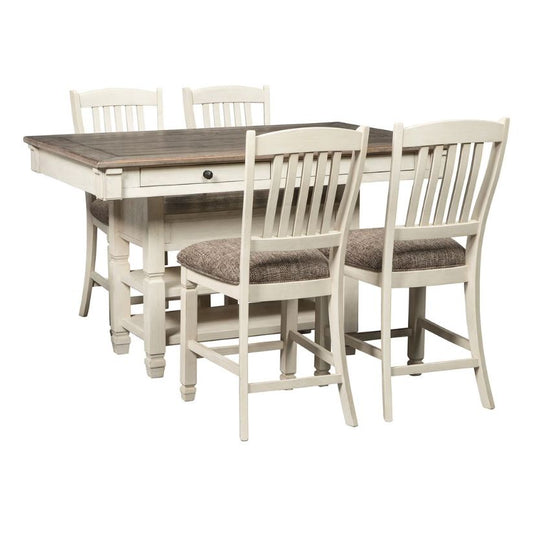 Bolanburg - Beige - 5 Pc. - Counter Table, 4 Barstools