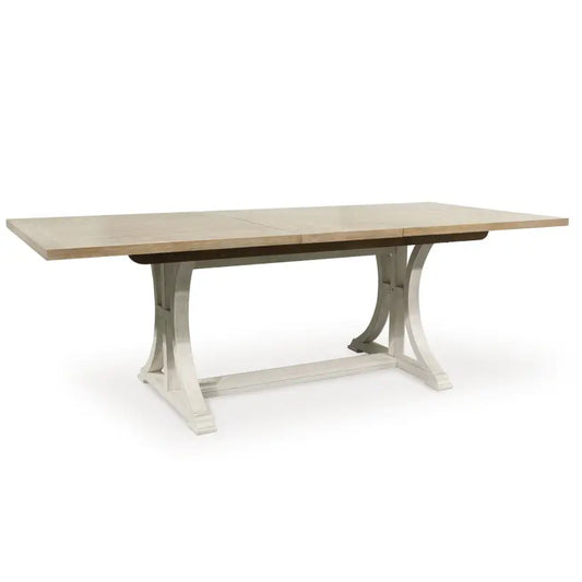 Shaybrock - Antique White / Brown - Rectangular Dining Room Extension Table