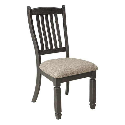 Tyler - Black / Grayish Brown - Dining Uph Side Chair (Set of 2) - Slatback