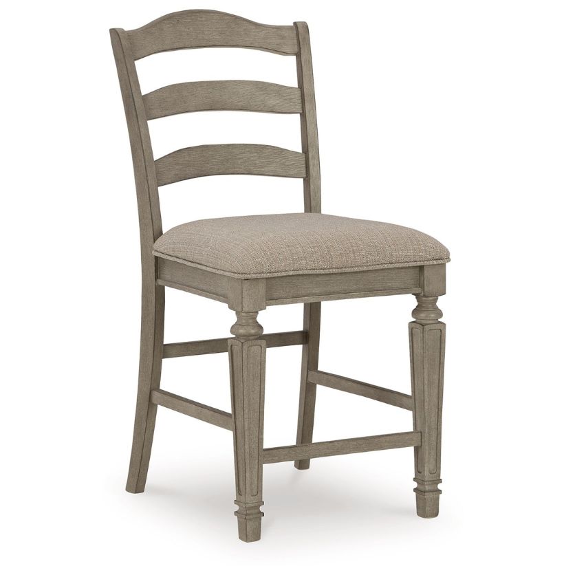 Lodenbay - Antique Gray - Upholstered Barstool (Set of 2)