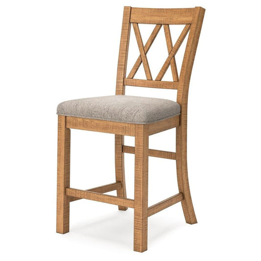 Havonplane - Brown - Upholstered Barstool (Set of 2)