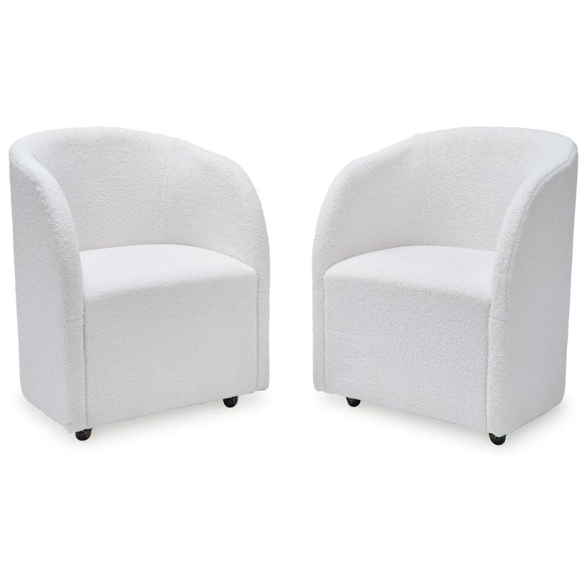 Rowanbeck - Ivory - Dining Upholstered Arm Chair (Set of 2)