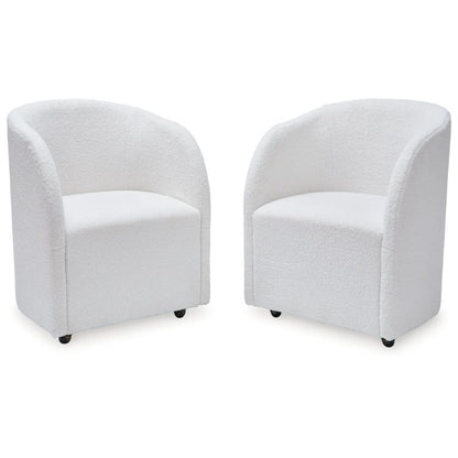 Rowanbeck - Ivory - Dining Upholstered Arm Chair (Set of 2)