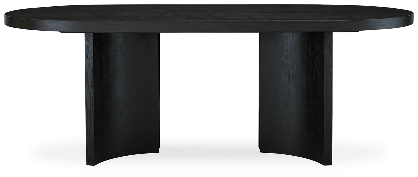 Rowanbeck - Black - Oval Dining Room Table
