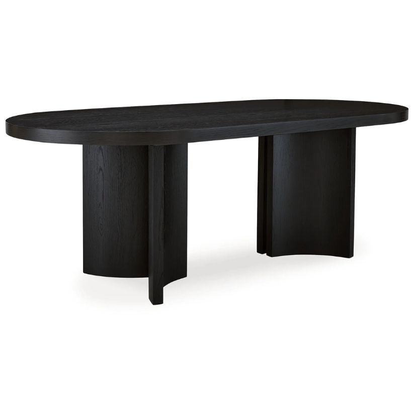 Rowanbeck - Black - Oval Dining Room Table