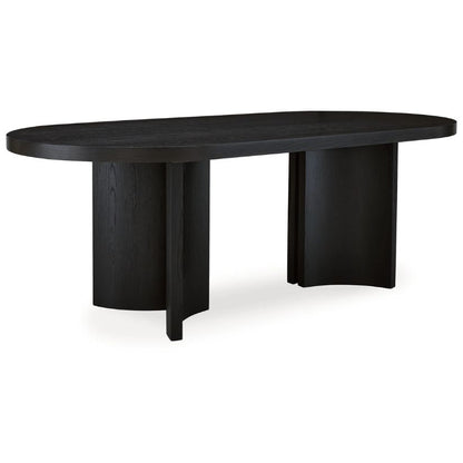 Rowanbeck - Black - Oval Dining Room Table