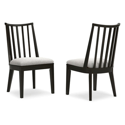 Galliden - Black - Dining Upholstered Side Chair (Set of 2)