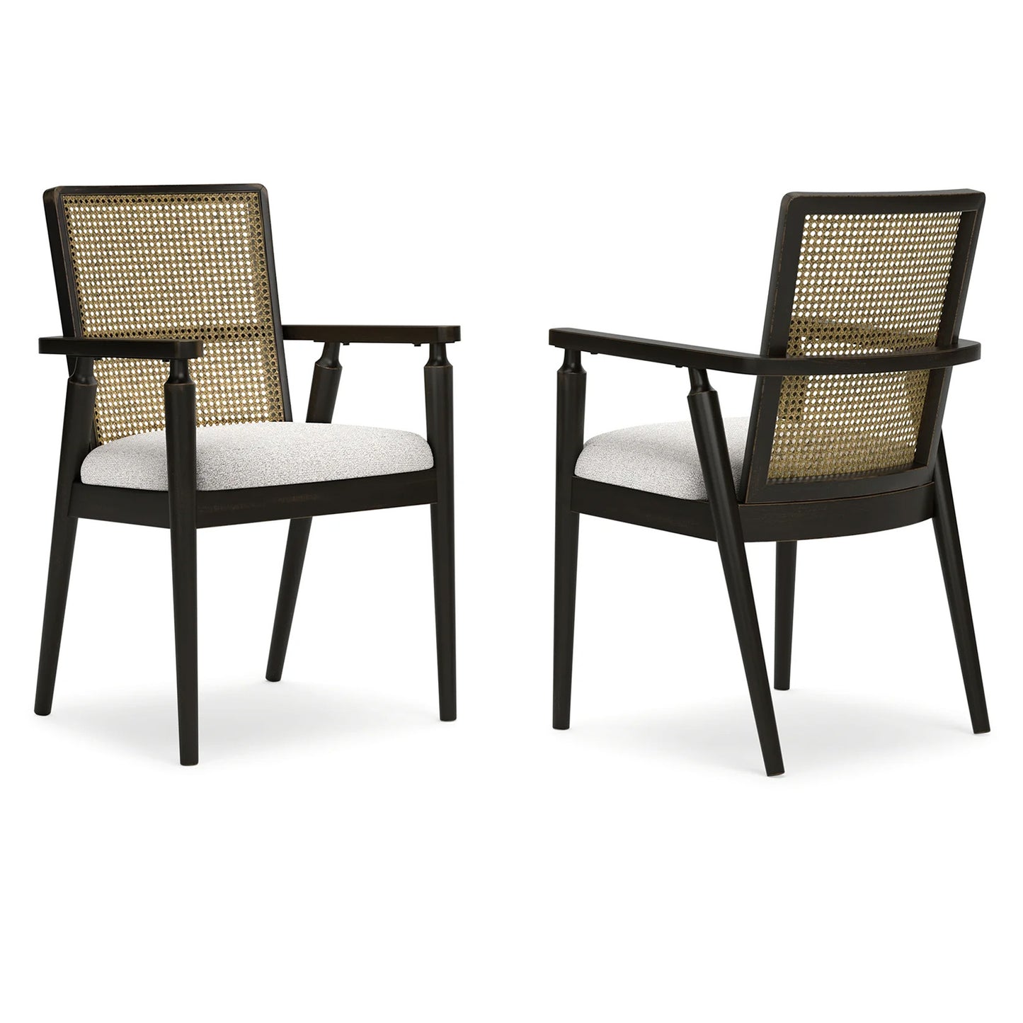 Galliden - Black - Dining Upholstered Arm Chair (Set of 2)