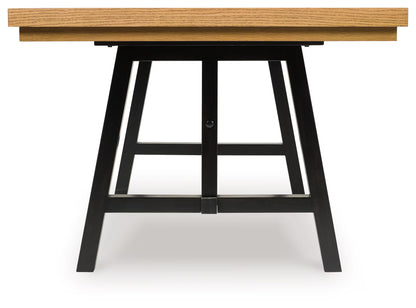 Galliden - Black / Brown - Rectangular Dining Room Extension Table