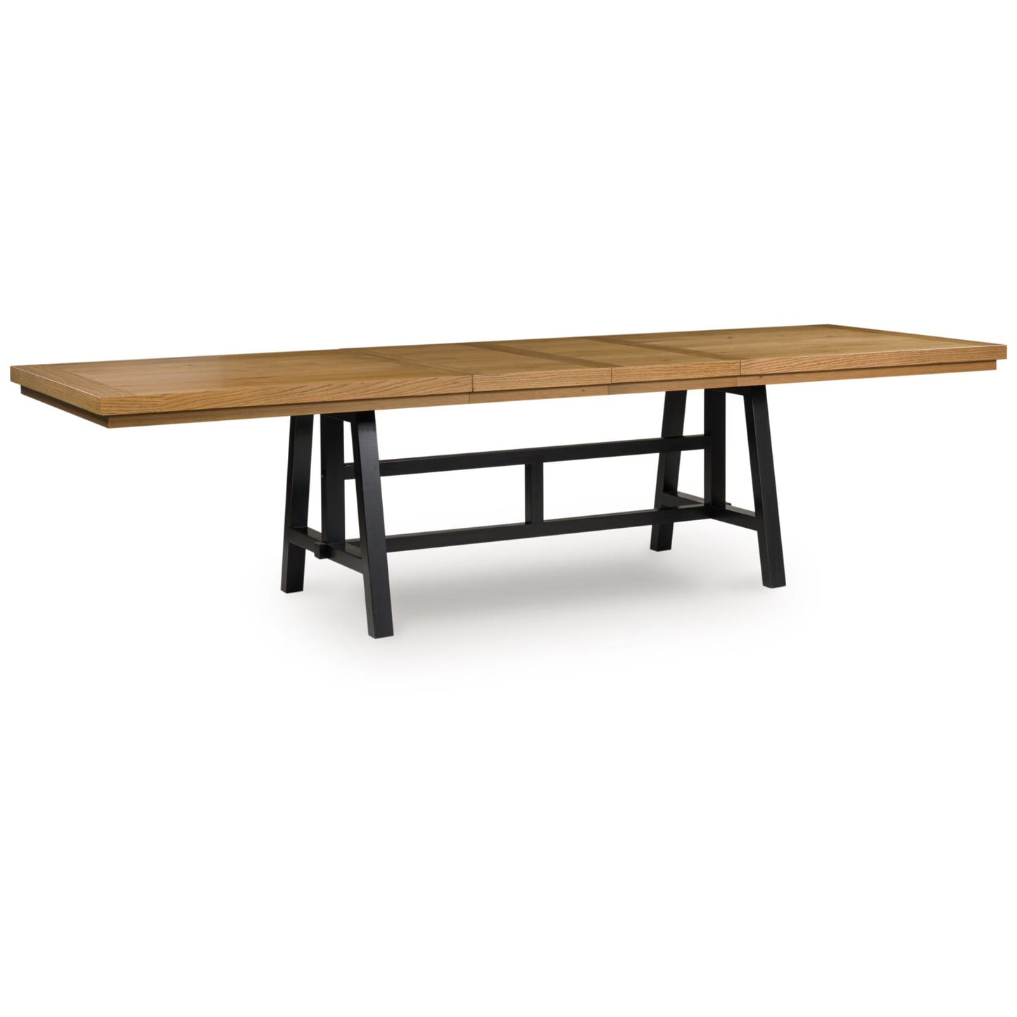 Galliden - Black / Brown - Rectangular Dining Room Extension Table
