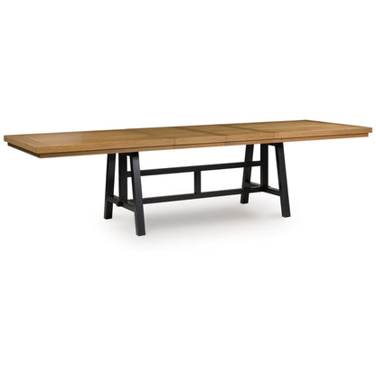 Galliden - Black / Brown - Rectangular Dining Room Extension Table