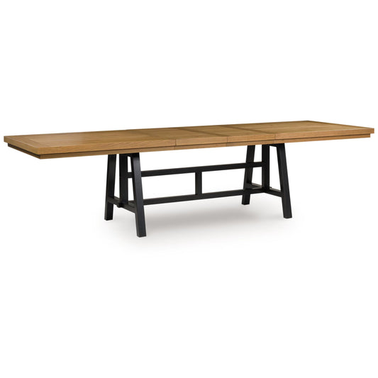 Galliden - Black / Brown - Rectangular Dining Room Extension Table