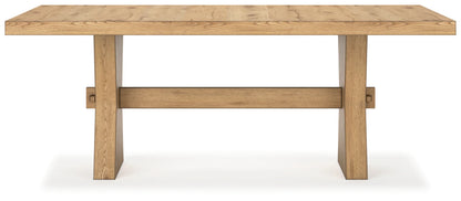 Galliden - Light Brown / Black - 8 Pc. - Rectangular Dining Table, 4 Side Chairs, 2 Arm Chairs, Server