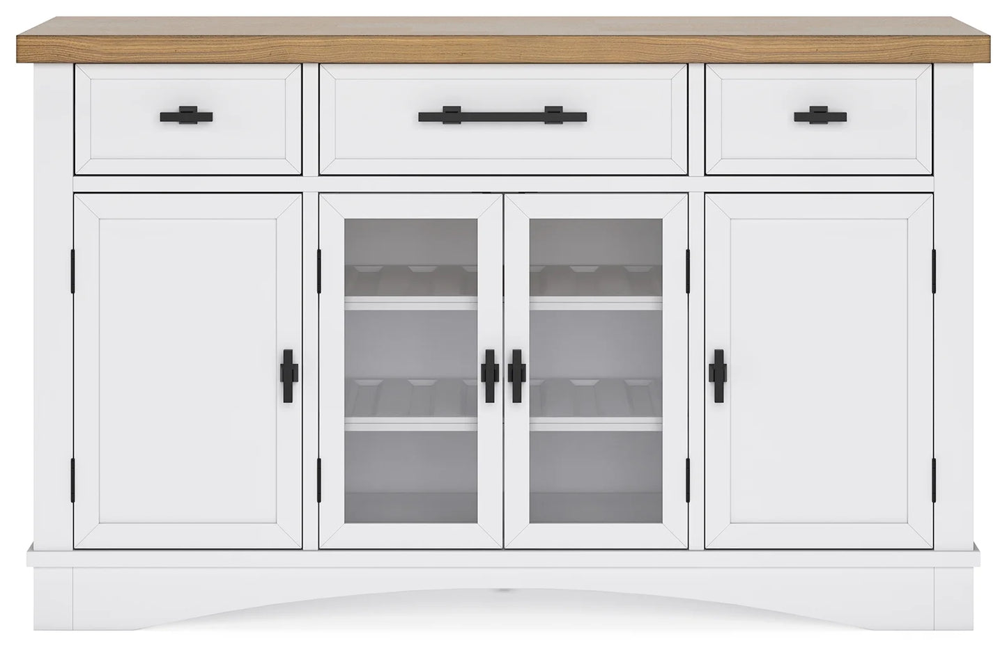 Ashbryn - White / Natural - Dining Room Server 4