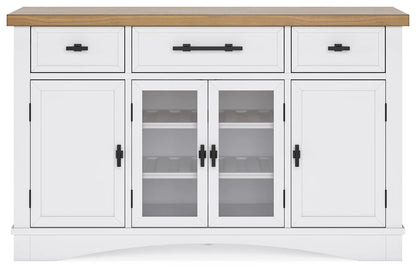 Ashbryn - White / Natural - Dining Room Server 4