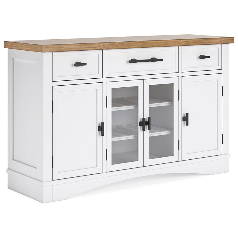 Ashbryn - White / Natural - Dining Room Server