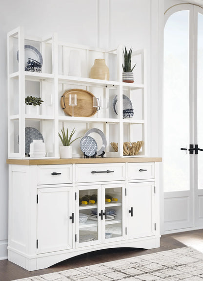 Ashbryn - White / Natural - Dining Room Hutch 5