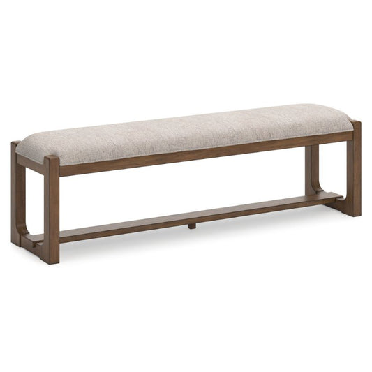 Cabalynn - Oatmeal / Light Brown - Large Uph Dining Room Bench