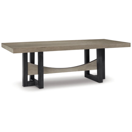 Foyland - Black / Brown - Rectangular Dining Room Table