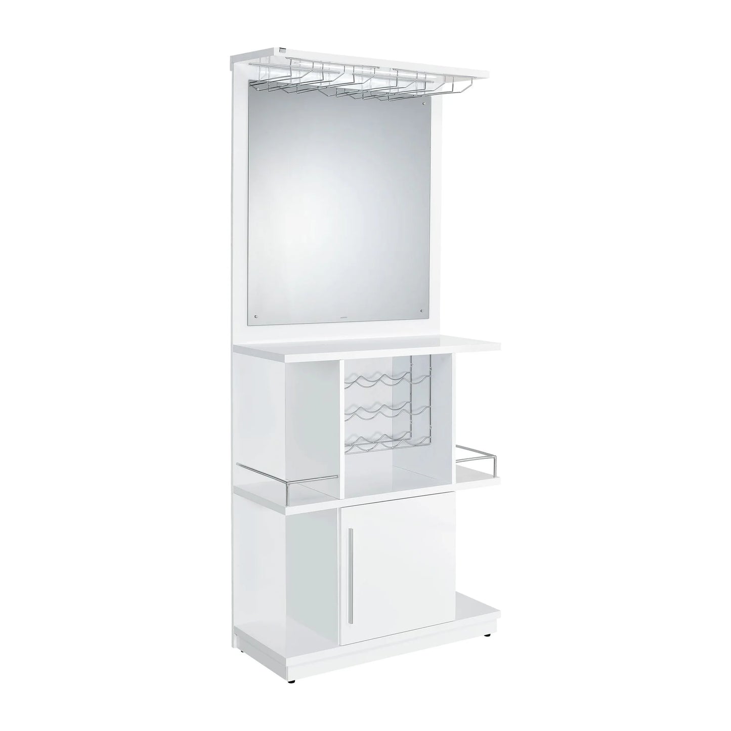 Wendolyn - Wine Cabinet With Light - Glossy White