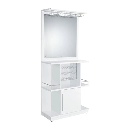 Wendolyn - Wine Cabinet With Light - Glossy White