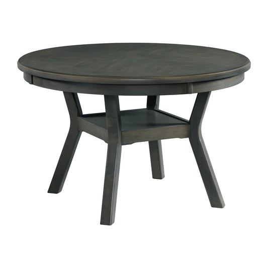Amherst - Dining Table With Wood Leg - Gray Finish