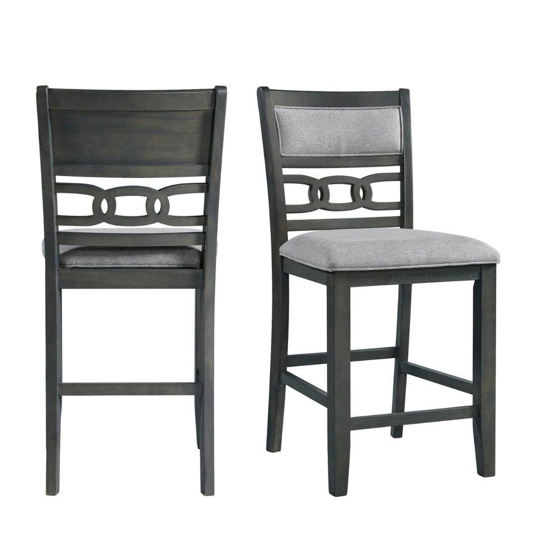 Amherst - Counter Side Chair With Fabric Cushion (Set of 2) - Gray Finish