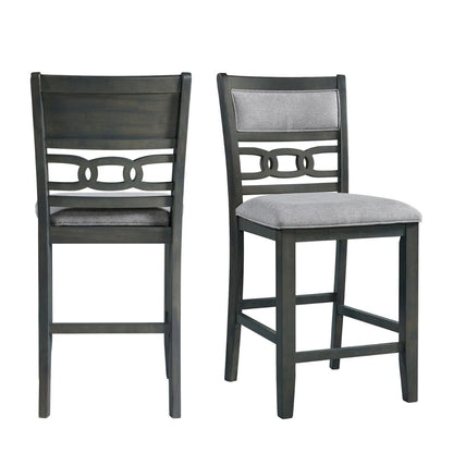 Amherst - Counter Side Chair With Fabric Cushion (Set of 2) - Gray Finish